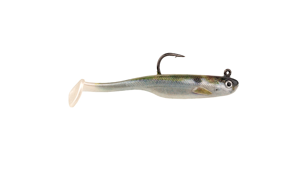 Strike King Homing Minnow Softbait, 3 pack, 2.5in, 1/4oz, Natural Shad, 12-36199