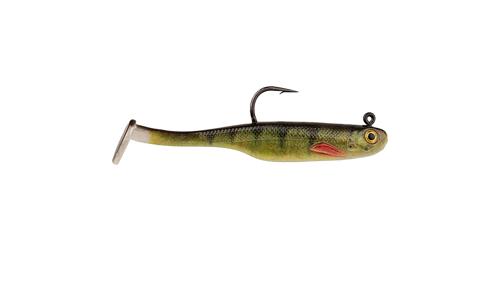 Strike King Homing Minnow Softbait, 3 pack, 2.5in, 1/8oz, Yellow Perch, 12-36216