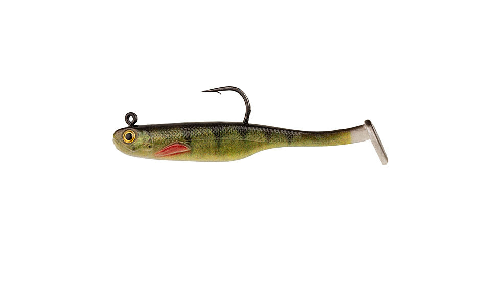 Strike King Homing Minnow Softbait, 3 pack, 2.5in, 1/8oz, Yellow Perch, 12-36216