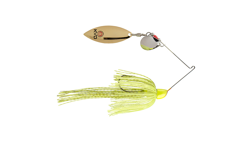 Strike King KVD Finesse Spinnerbait Fishing Lure, Super Chartreuse, 3/8oz, FSB38CW-201SG, FSB38CW-201SG