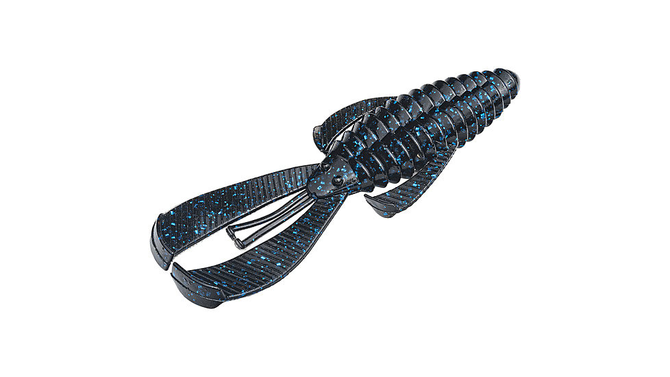 Strike King Rage Bug MidSZ Fishing Lure, Soft Plastic Craw, Black and Blue, 3 1/2in, 8-Pack, RGMSBUG-2, RGMSBUG-2