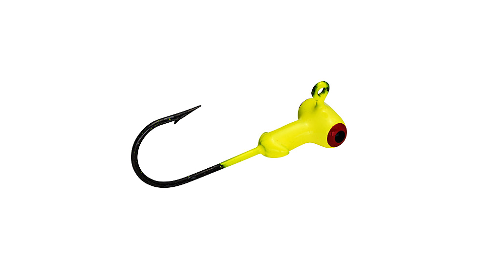 Strike King Mr. Crappie Sausage Head Jig Head, 25 Pack, Chartreuse, 1/16oz, MRCSH25P116-1