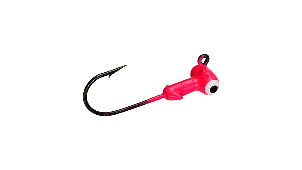 Strike King Mr. Crappie Sausage Head Jig Head, 25 Pack, Pink, 1/8oz, MRCSH25P18-98