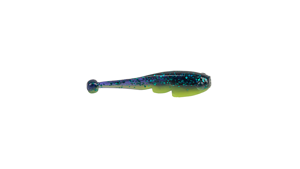 Strike King Mr. Crappie Teen-Zee Fry Swimbait, Junebug Chartreuse, 5/8in, MRCTZFRY-188