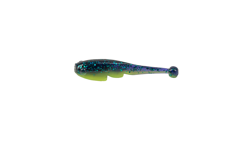 Strike King Mr. Crappie Teen-Zee Fry Swimbait, Junebug Chartreuse, 5/8in, MRCTZFRY-188