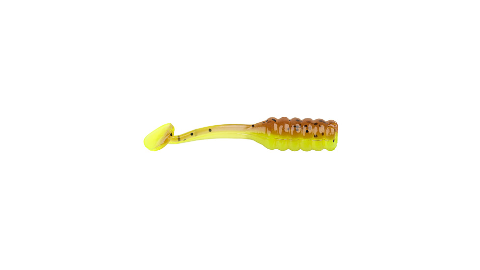 Strike King Mr. Crappie Teen-Zee Slabalicious Swimbait, Pumpkin with Chartreuse Tail, 5/8in, MRCTZSLC-48