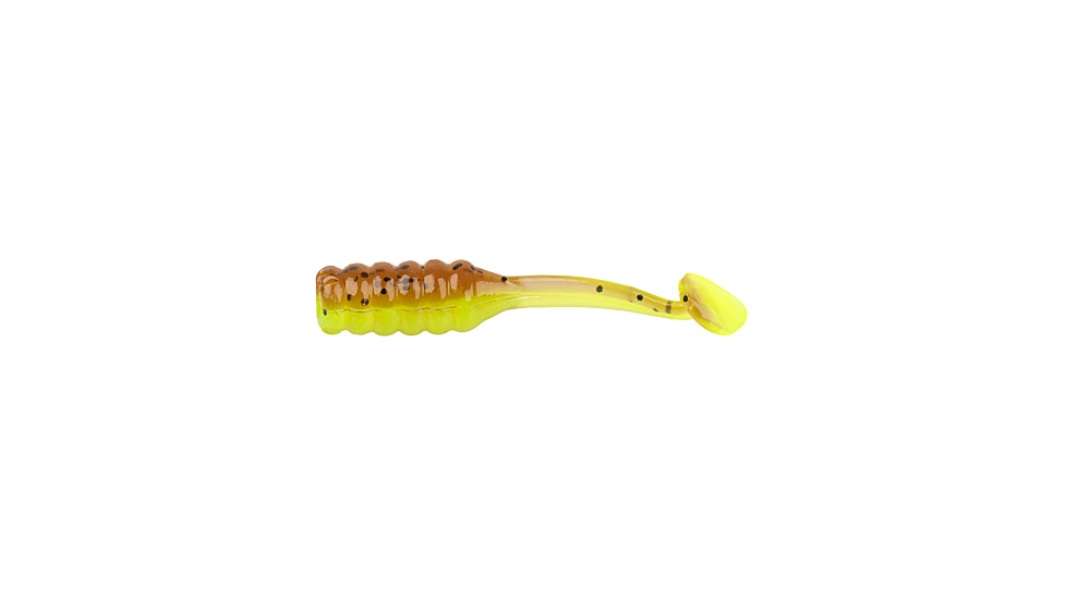 Strike King Mr. Crappie Teen-Zee Slabalicious Swimbait, Pumpkin with Chartreuse Tail, 5/8in, MRCTZSLC-48