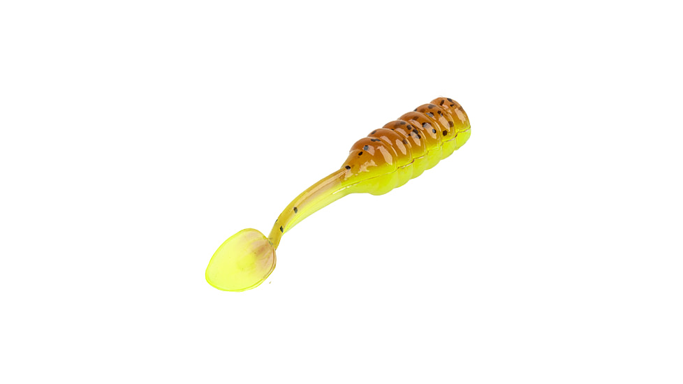 Strike King Mr. Crappie Teen-Zee Slabalicious Swimbait, Pumpkin with Chartreuse Tail, 5/8in, MRCTZSLC-48