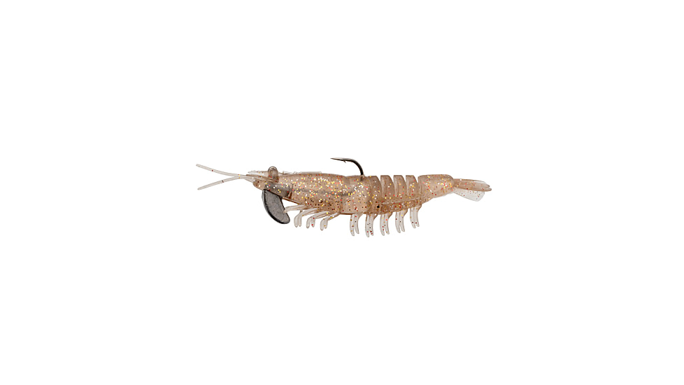 Strike King Pre-Rigged Tidal Shrimp 1/4oz, Dishwater Glitter, 2.75in, PRSSW275-553