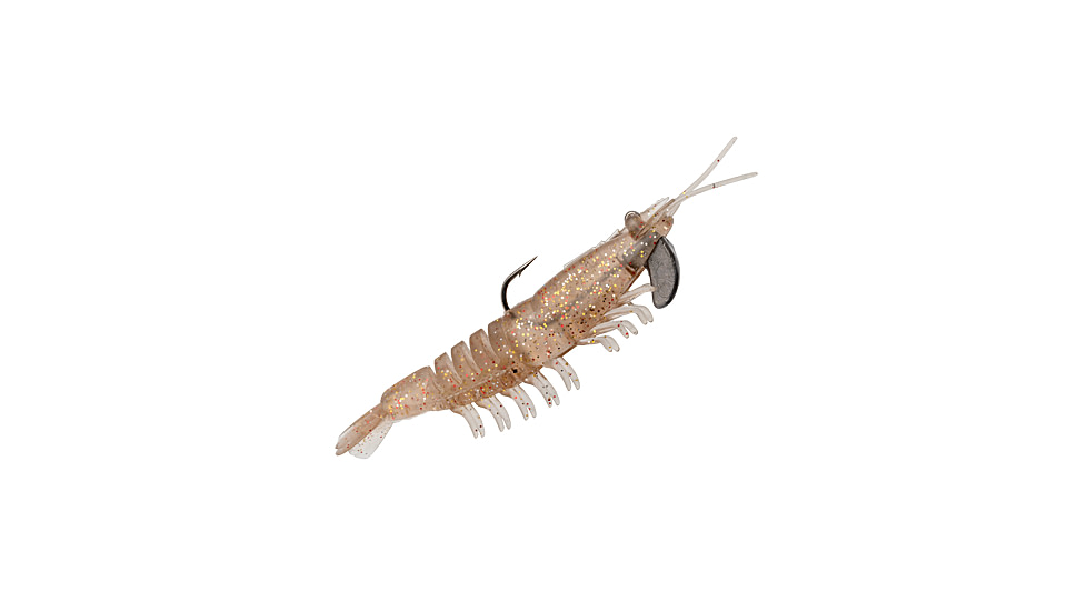 Strike King Pre-Rigged Tidal Shrimp 1/4oz, Dishwater Glitter, 2.75in, PRSSW275-553