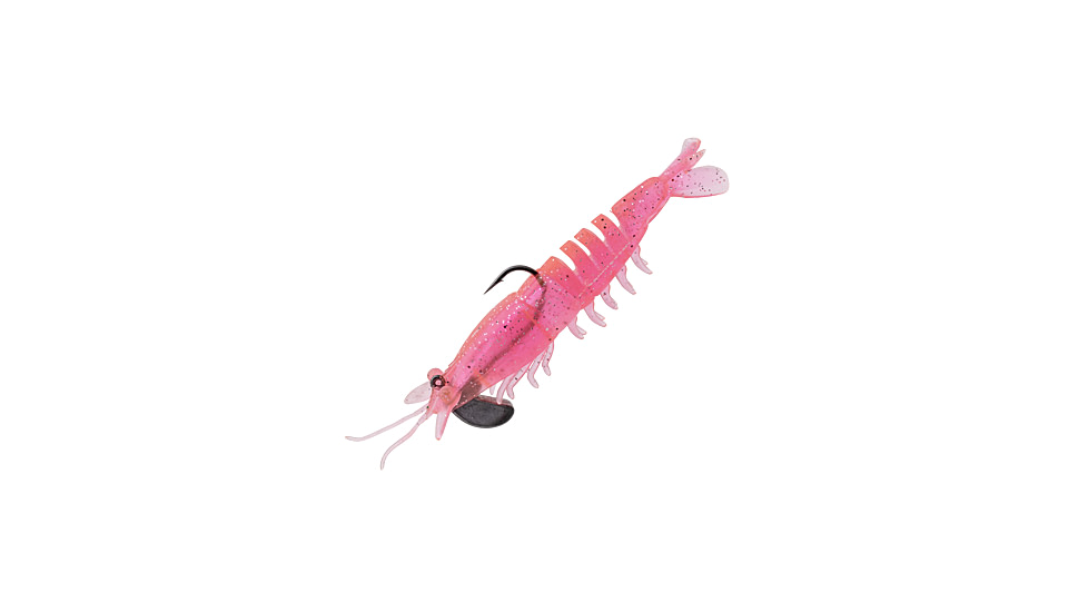 Strike King Pre-Rigged Tidal Shrimp 1/4oz, Flamingo, 4.25in, PRSSW425-346