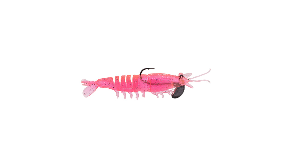 Strike King Pre-Rigged Tidal Shrimp 1/4oz, Flamingo, 4.25in, PRSSW425-346