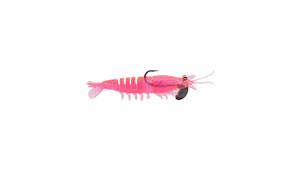 Strike King Pre-Rigged Tidal Shrimp 1/4oz, Flamingo, 4.25in, PRSSW425-346