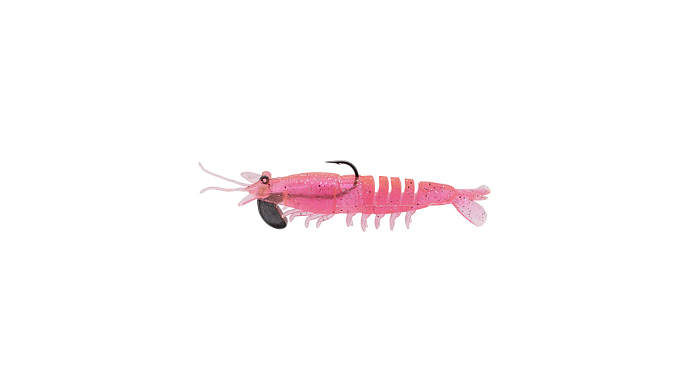 Strike King Pre-Rigged Tidal Shrimp 1/4oz, Flamingo, 4.25in, PRSSW425-346