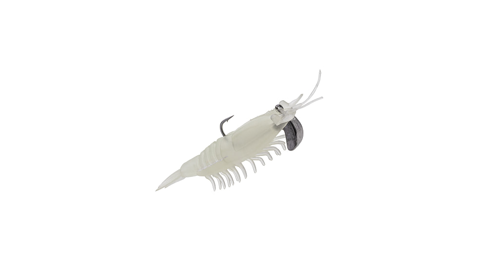 Strike King Pre-Rigged Tidal Shrimp 1/4oz, Nite Glow, 2.75in, PRSSW275-694