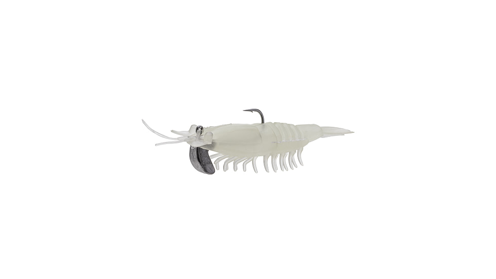 Strike King Pre-Rigged Tidal Shrimp 1/4oz, Nite Glow, 2.75in, PRSSW275-694