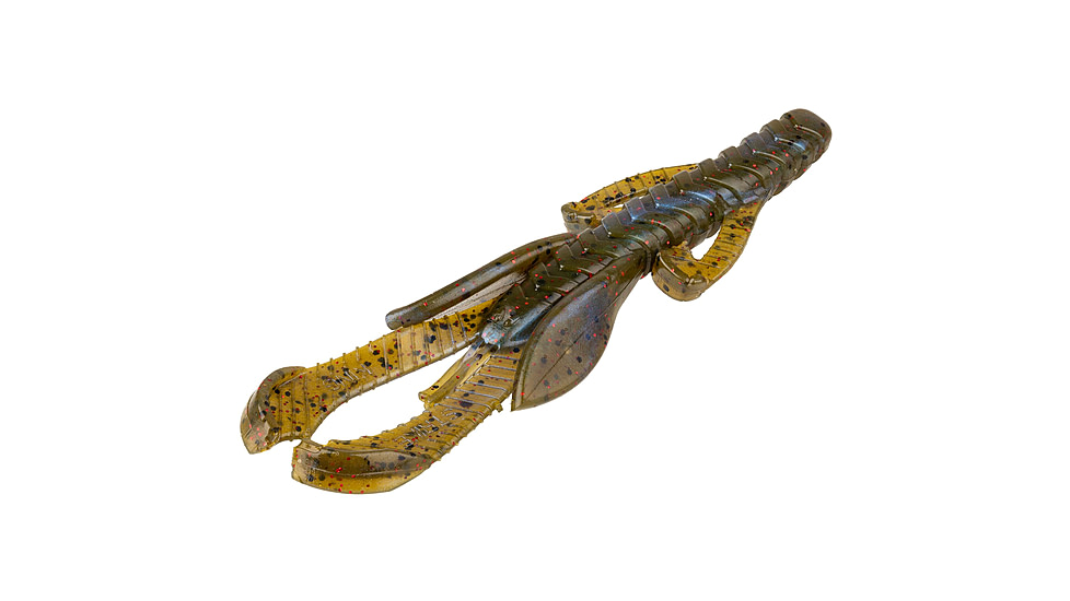 Strike King Rage Hawg Softbait, 6 pack, 5in, Blue Craw Red Flake, 12-36079