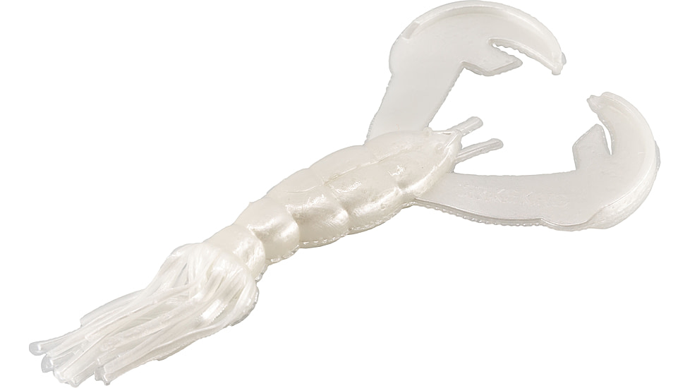 Strike King Rage Luau Craw Fishing Lure, Skirted Soft Plastic Grub, Craw Imitation, High Claws and Skirt, Patented Rage Flange, 4in, 7-Pack, Pearl, RGLCRW-84