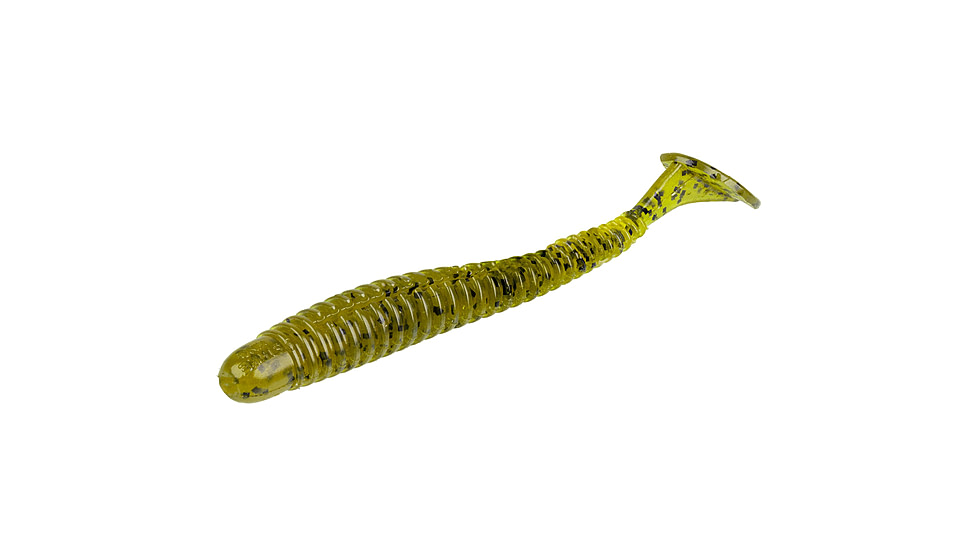 Strike King Rage Slim Swimmer Softbait, 8 pack, 4in, Green Pumpkin, 12-36102