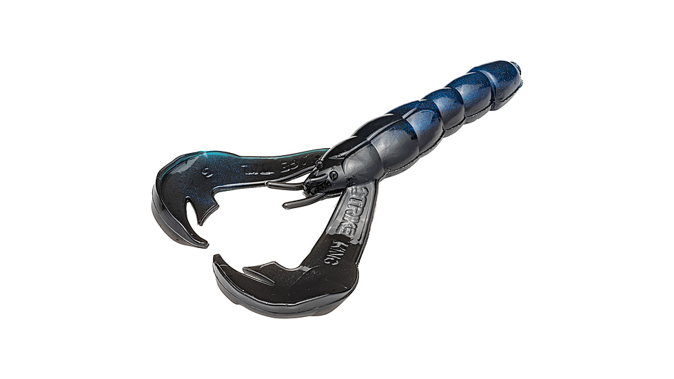 Strike King Rage Craw Fishing Lure, Soft Plastic Craw, Black Blue Swirl, 4in, 7-Pack, RGCRW-808, RGCRW-808