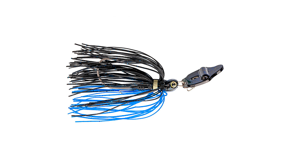Strike King Rattling Thunder Cricket Bladed Jig, 1/2oz, 2.5in, Black/Blue, 12-36319