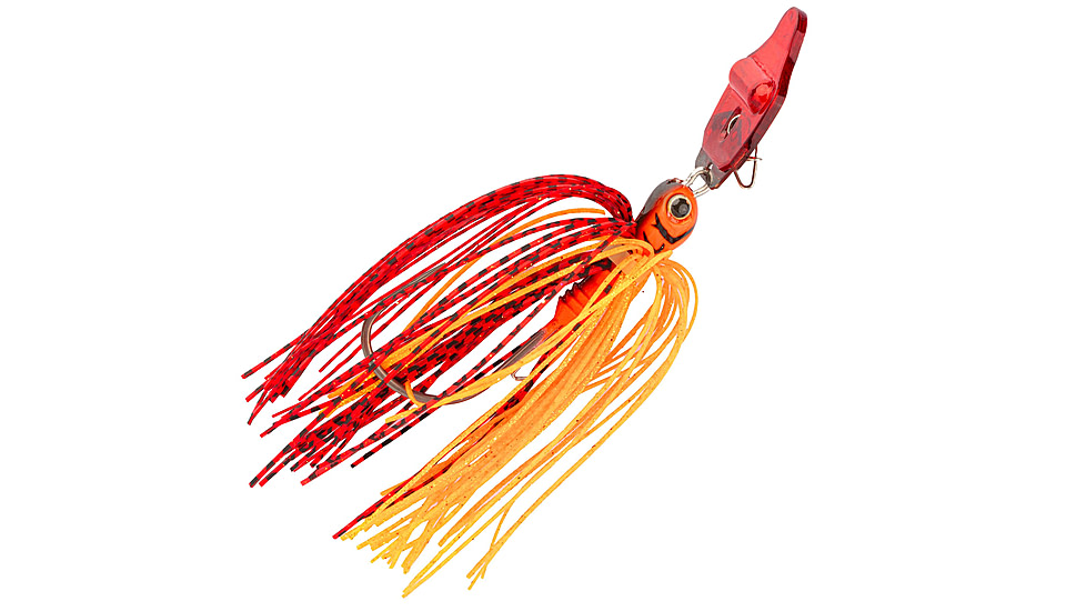 Strike King Rattling Thunder Cricket Bladed Jig, 1/2oz, 2.5in, Fire Craw, 12-36325