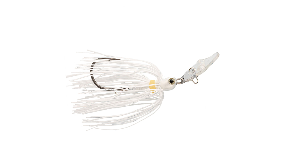 Strike King Rattling Thunder Cricket Bladed Jig, 1/2oz, 2.5in, White, 12-36314