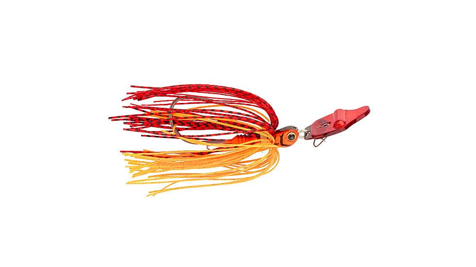 Strike King Rattling Thunder Cricket Bladed Jig, 3/8oz, 2.5in, Fire Craw, 12-36313