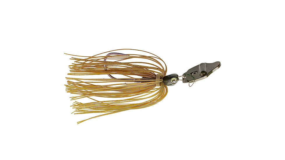 Strike King Rattling Thunder Cricket Bladed Jig, 3/8oz, 2.5in, Green Pumpkin, 12-36304