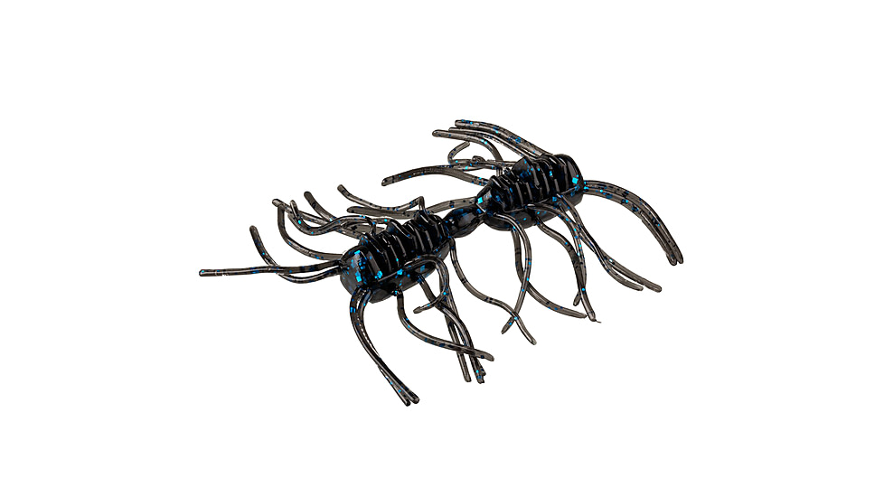Strike King Sexy Bug Softbait, 6 pack, 2in, Black/Blue, 12-36347