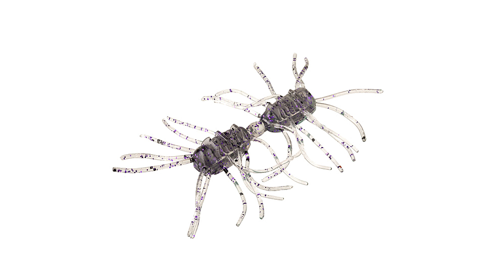 Strike King Sexy Bug Softbait, 6 pack, 3in, Smoke Purple Black Flake, 12-36366