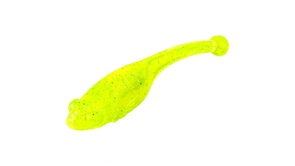 Strike King Shadpole XL Softbait, 10 pack, 2.5in, Chartreuse Shiner, 12-36423