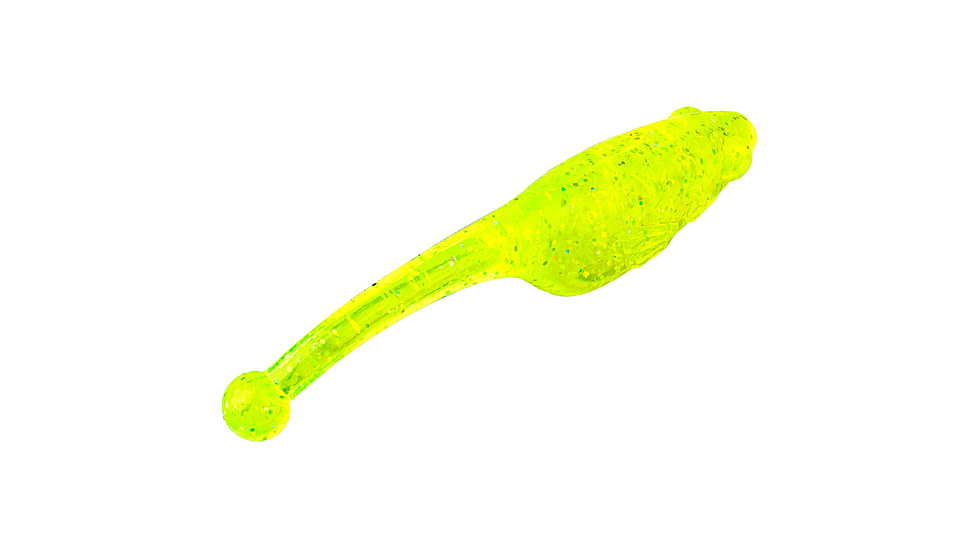 Strike King Shadpole XL Softbait, 10 pack, 2.5in, Chartreuse Shiner, 12-36423