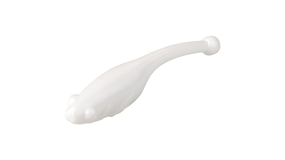 Strike King Shadpole XL Softbait, 10 pack, 2.5in, White, 12-36422