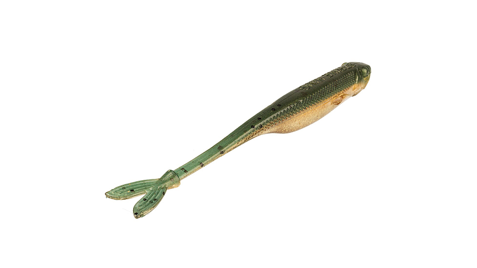 Strike King Spotlight Split Minnow Softbait, 8 pack, 3in, Golden Shiner, 12-35993