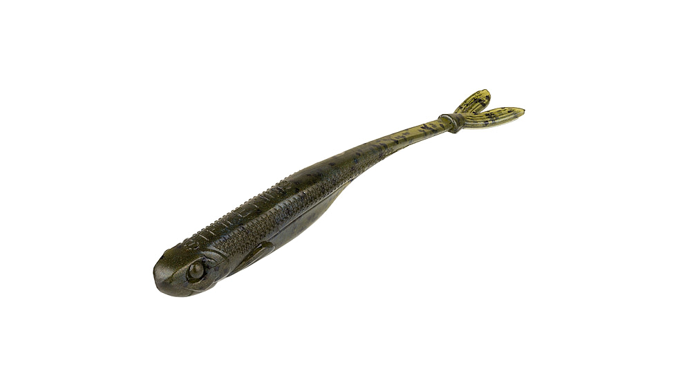 Strike King Spotlight Split Minnow Softbait, 8 pack, 4in, Creek Perch, 12-36011