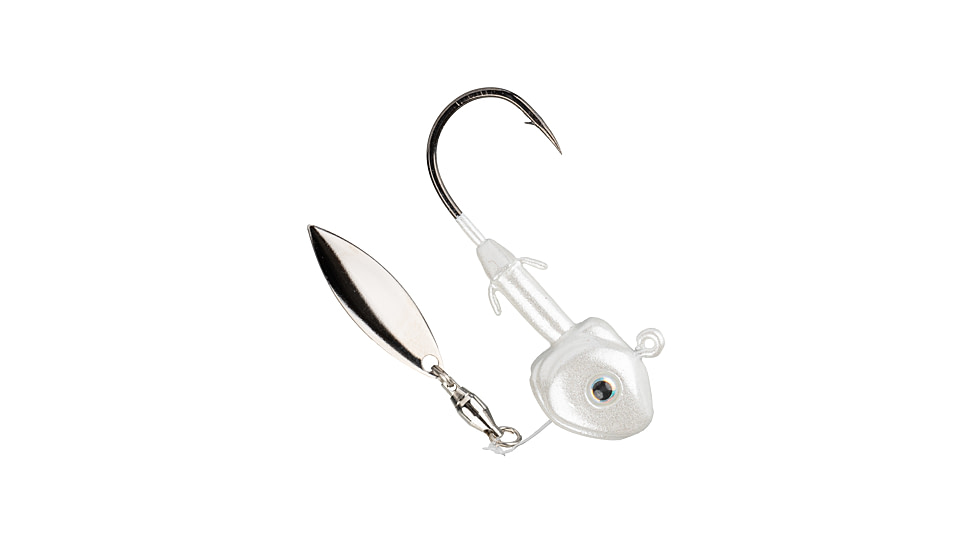 Strike King Tour Grade FluoroSpin Spinnerbait, Pearl, 1/8oz, TGFS18-84