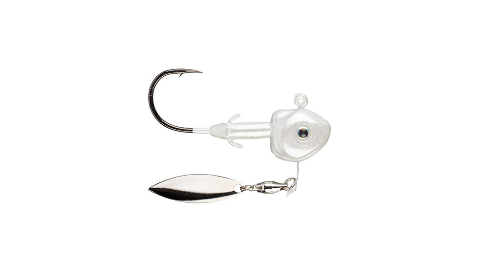 Strike King Tour Grade FluoroSpin Spinnerbait, Pearl, 1/8oz, TGFS18-84