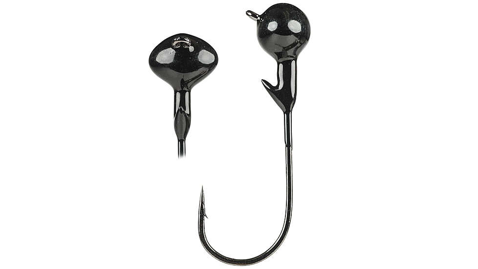 Strike King Tour Grade Football Head Jig, Jig Head Fishing Lure, Black, 1/4oz, TGFSH14-1, TGFSH14-1