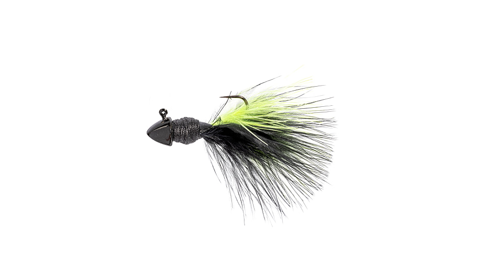 Strike King Tour Grade Hair Jig - 2PK, Black Chartreuse, 3/32oz, TGHJ332-200