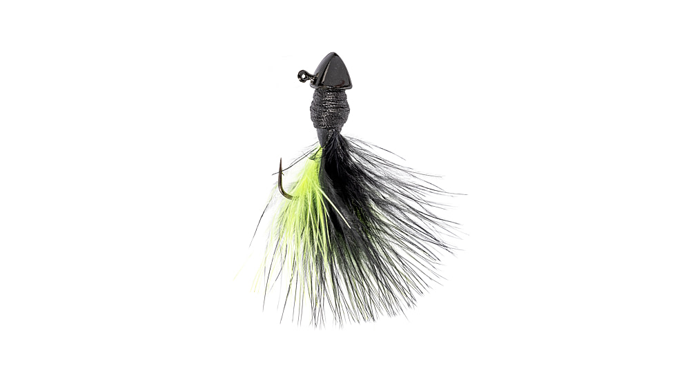 Strike King Tour Grade Hair Jig - 2PK, Black Chartreuse, 3/32oz, TGHJ332-200