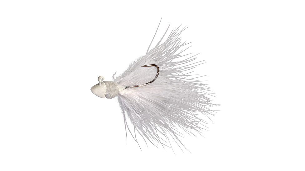 Strike King Tour Grade Hair Jig - 2PK, White, 1/8oz, TGHJ18-204