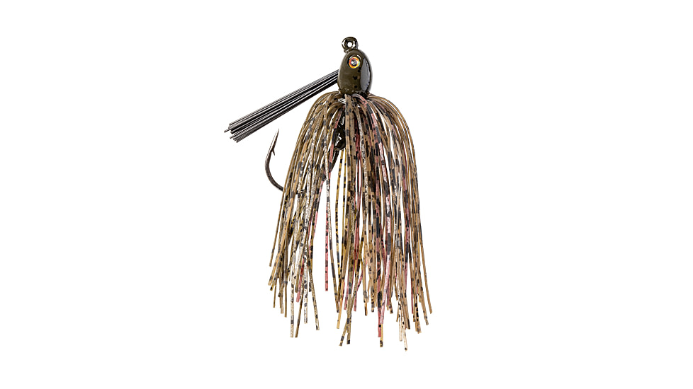 Strike King Tour Grade Tungsten Compact Swim Jig, Green Pumpkin, 1/4oz, TGTSJ14-46