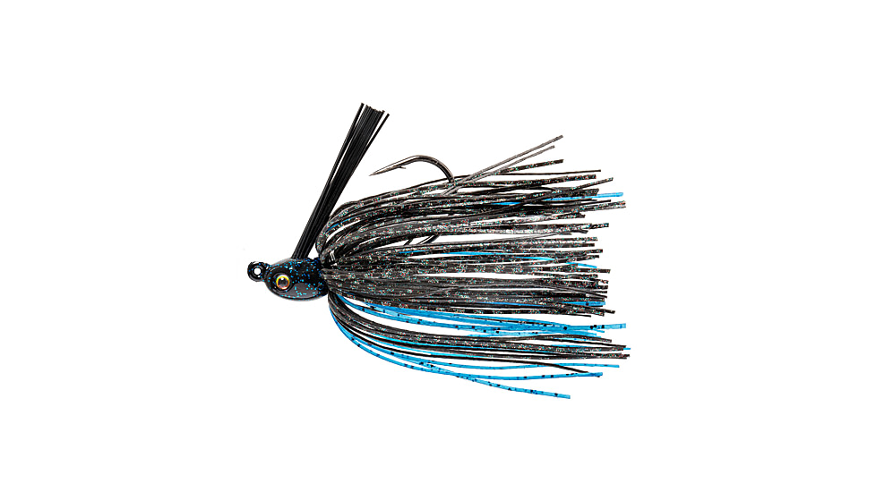 Strike King Tour Grade Tungsten Compact Swim Jig, Pro Black/Blue, 1/4oz, TGTSJ14-316