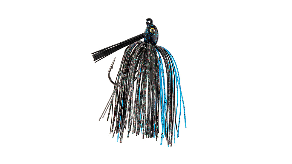 Strike King Tour Grade Tungsten Compact Swim Jig, Pro Black/Blue, 1/4oz, TGTSJ14-316