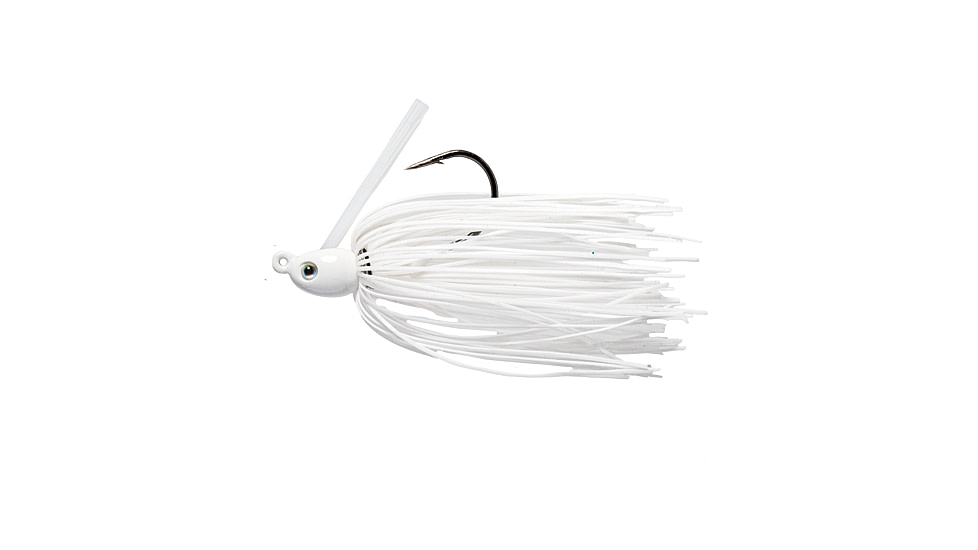 Strike King Tour Grade Tungsten Compact Swim Jig, White, 1/4oz, TGTSJ14-204