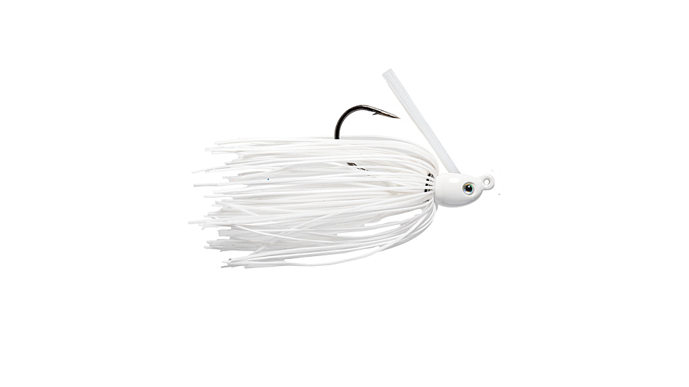 Strike King Tour Grade Tungsten Compact Swim Jig, White, 1/4oz, TGTSJ14-204