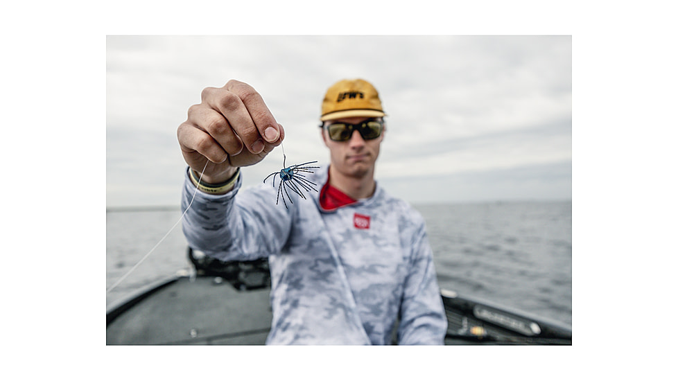 Strike King Tumbleweed Floating Softbait, 4 pack, 3in, Black/Blue, 12-36248