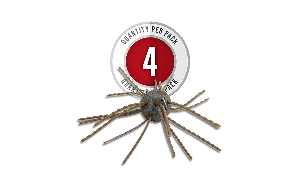Strike King Tumbleweed Floating Softbait, 4 pack, 3in, Blue Craw, 12-36249