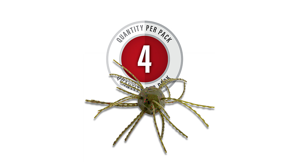 Strike King Tumbleweed Floating Softbait, 4 pack, 3in, Watermelon Red Flake, 12-36251